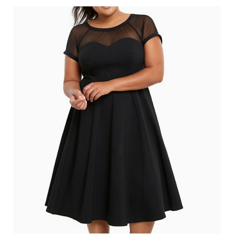 Torrid black with mesh swing dress